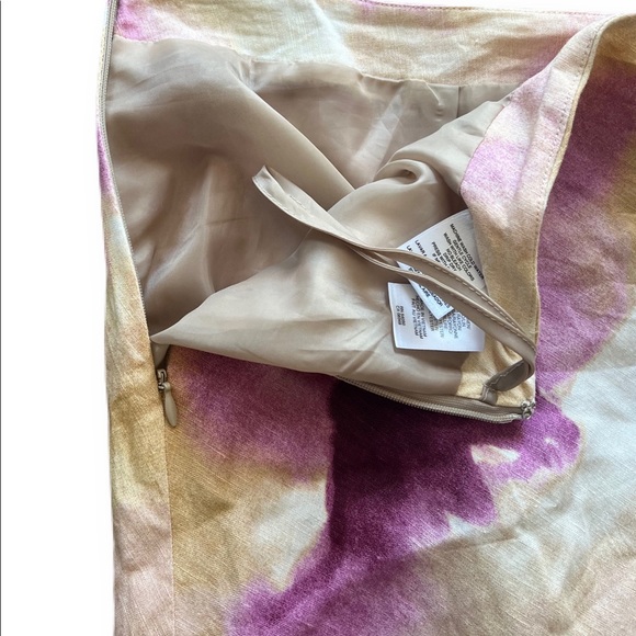 Jones Wear Skirt Linen Blend Cream & Purple size 16 - Picture 5 of 5
